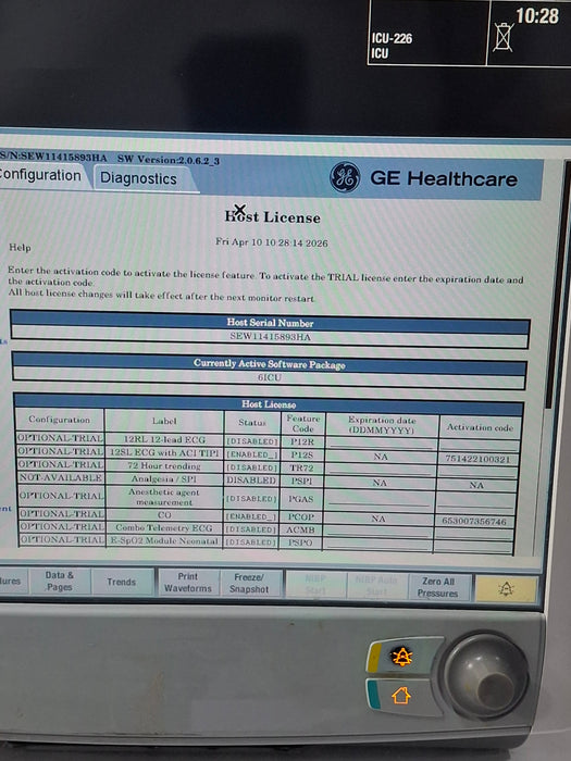 GE Healthcare Carescape B650 Critical Care Patient Monitor