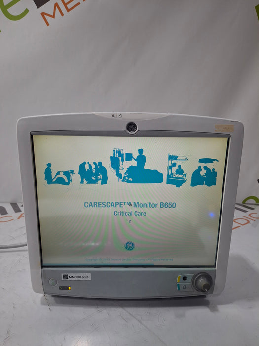 GE Healthcare Carescape B650 Critical Care Patient Monitor