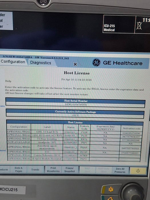 GE Healthcare Carescape B650 Critical Care Patient Monitor