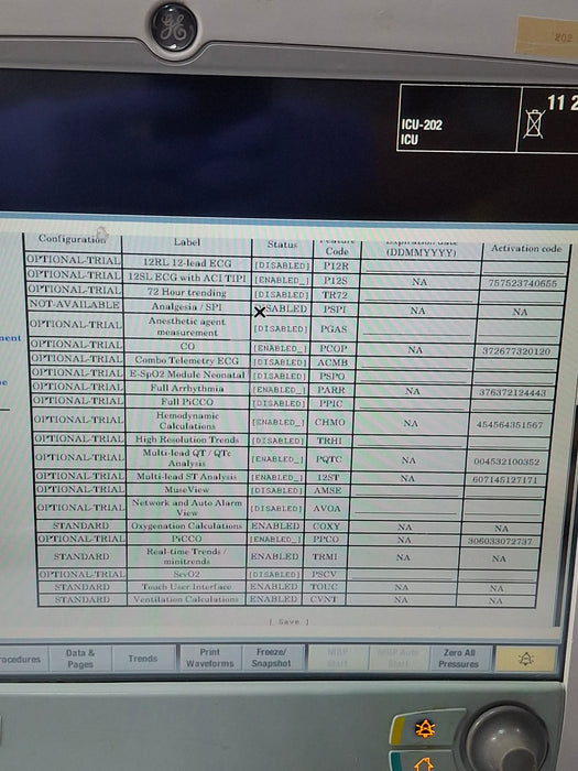 GE Healthcare Carescape B650 Critical Care Patient Monitor