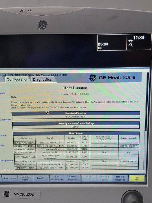 GE Healthcare Carescape B650 Critical Care Patient Monitor