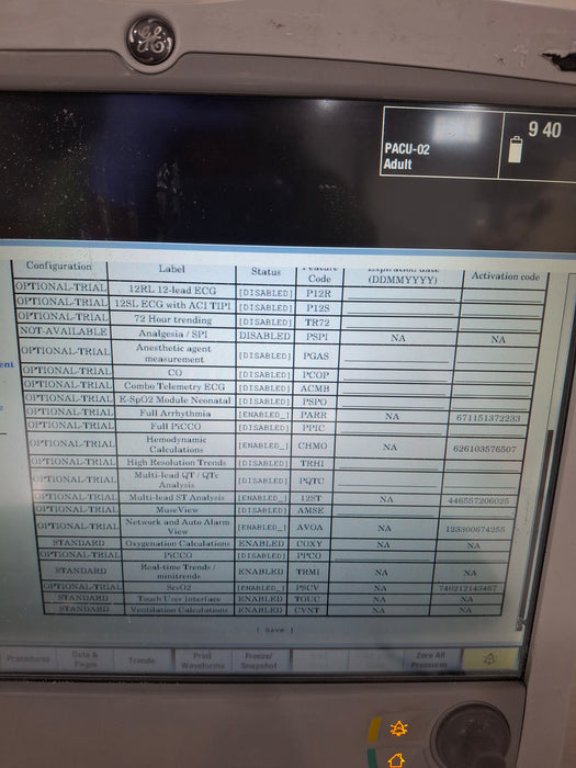 GE Healthcare Carescape B650 Post Anesthesia Care Patient Monitor