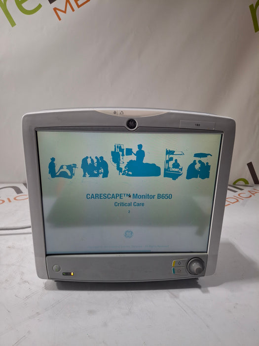 GE Healthcare Carescape B650 Critical Care Patient Monitor