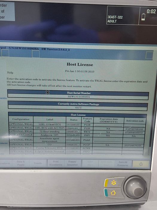 GE Healthcare Carescape B650 Critical Care Patient Monitor