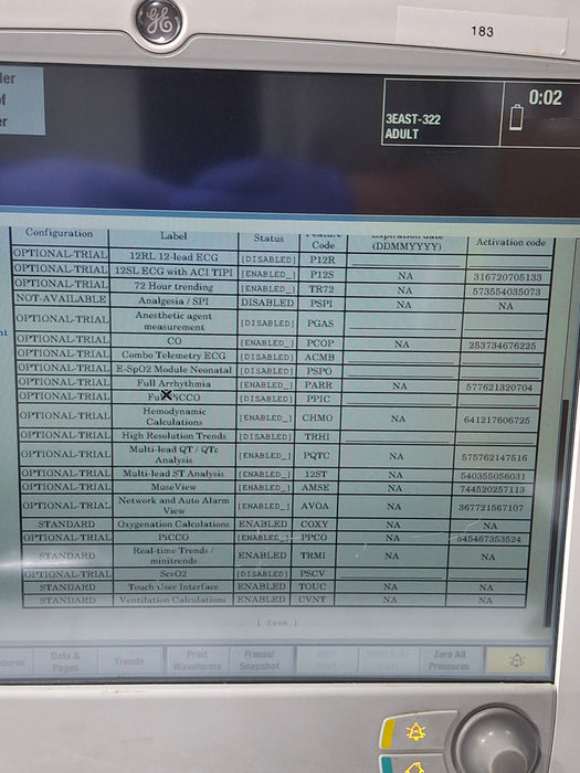 GE Healthcare Carescape B650 Critical Care Patient Monitor