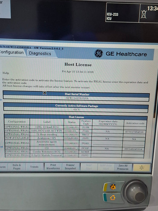 GE Healthcare Carescape B650 Critical Care Patient Monitor