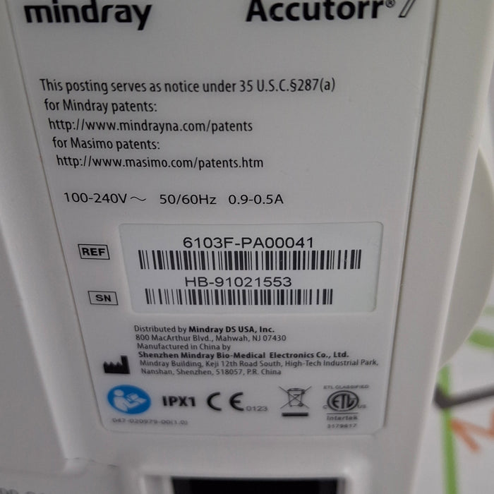 Mindray Accutorr 7 Vital Signs Monitor