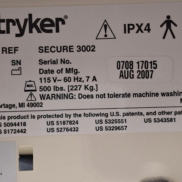 Stryker Secure II 3002 Hospital Bed