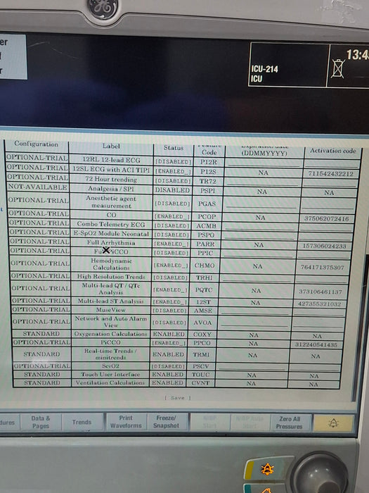GE Healthcare Carescape B650 Critical Care Patient Monitor