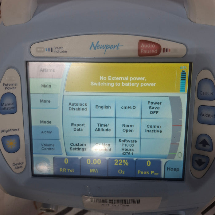 Newport Medical HT70 Plus Ventilator