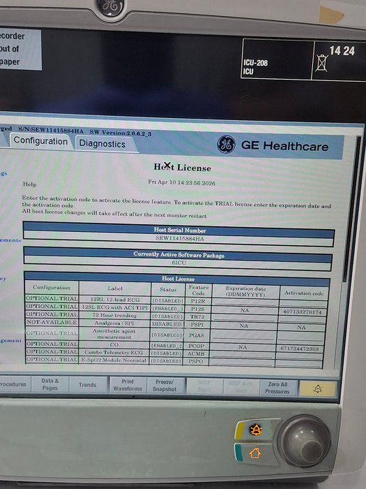 GE Healthcare GE Healthcare Carescape B650 Critical Care Patient Monitor Patient Monitors reLink Online
