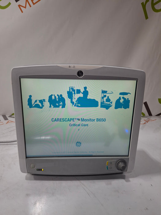 GE Healthcare Carescape B650 Critical Care Patient Monitor