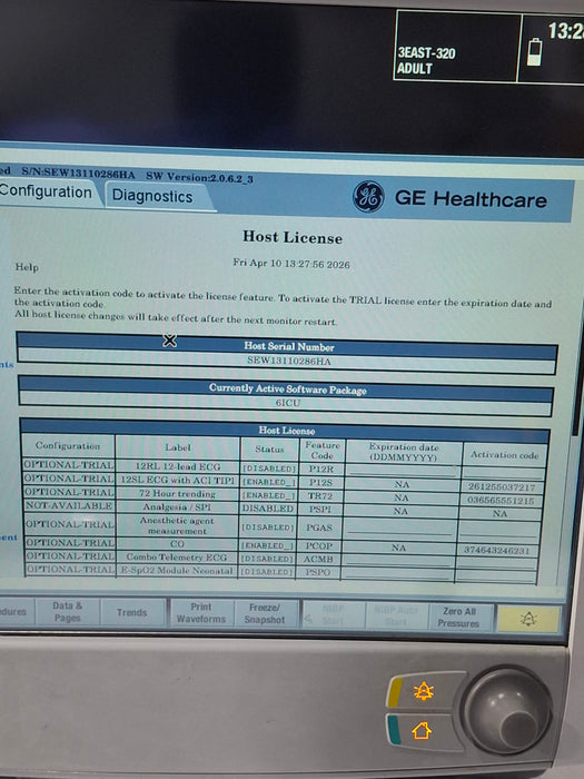 GE Healthcare Carescape B650 Critical Care Patient Monitor