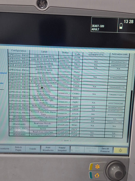 GE Healthcare Carescape B650 Critical Care Patient Monitor