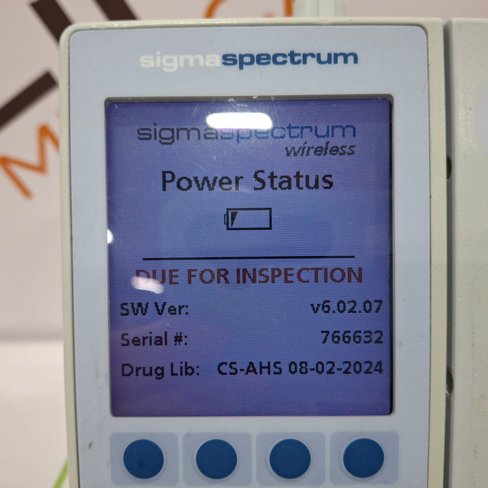 Baxter Baxter Sigma Spectrum 6.02.07 with B/G Battery Infusion Pump Infusion Pump reLink Online