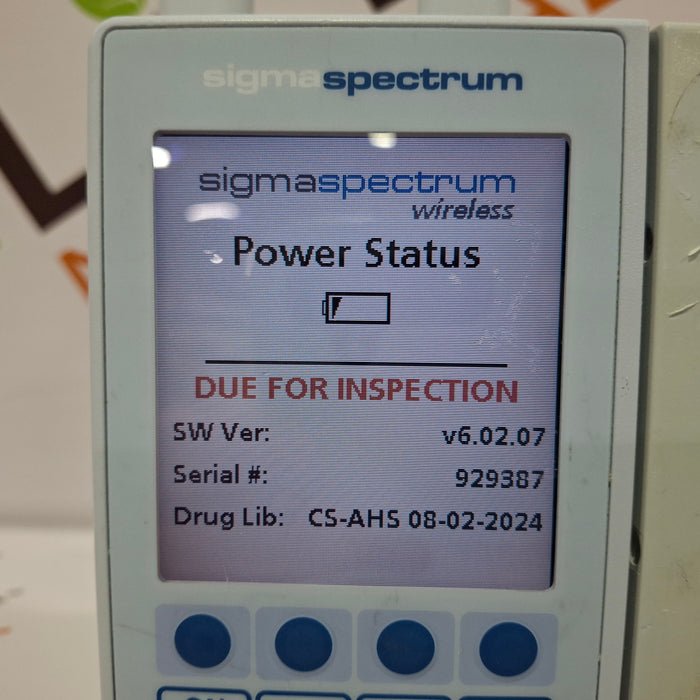 Baxter Sigma Spectrum 6.02.07 with A/B/G/N Battery Infusion Pump