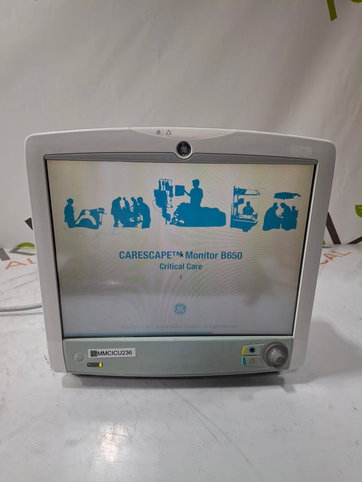 GE Healthcare Carescape B650 Critical Care Patient Monitor