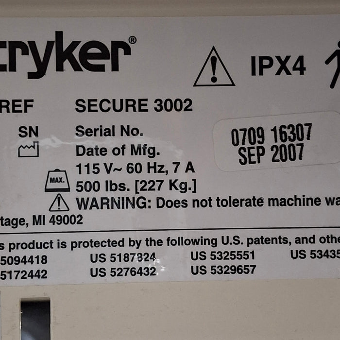 Stryker Secure II 3002 Hospital Bed