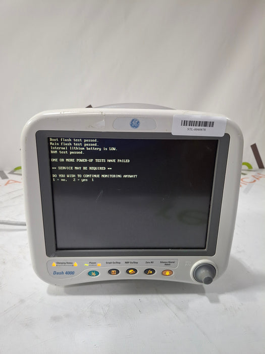 GE Healthcare Dash 4000 - Masimo SpO2 Patient Monitor