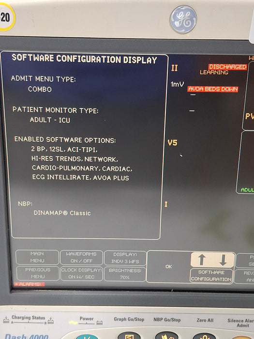 GE Healthcare Dash 4000 - Masimo SpO2 Patient Monitor