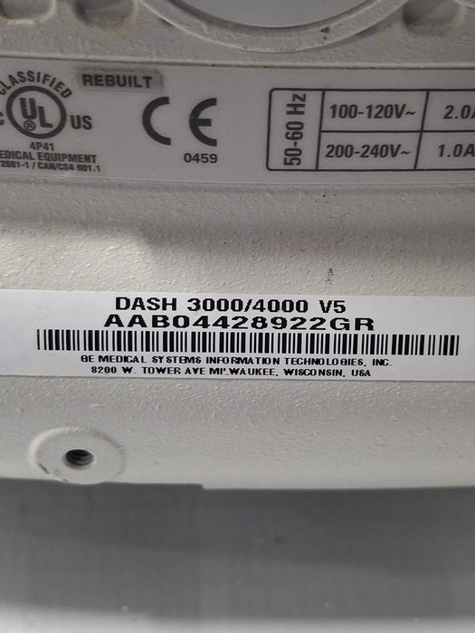 GE Healthcare Dash 4000 - Masimo SpO2 Patient Monitor