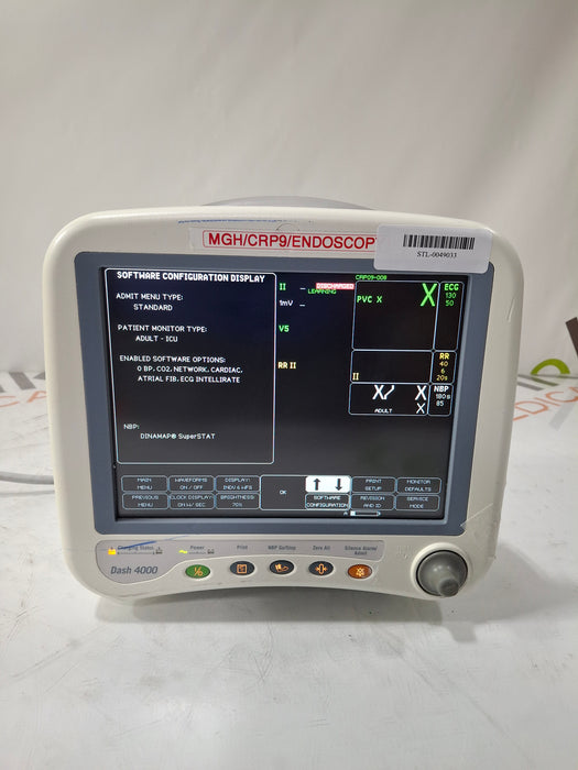 GE Healthcare Dash 4000 - Masimo SpO2 Patient Monitor