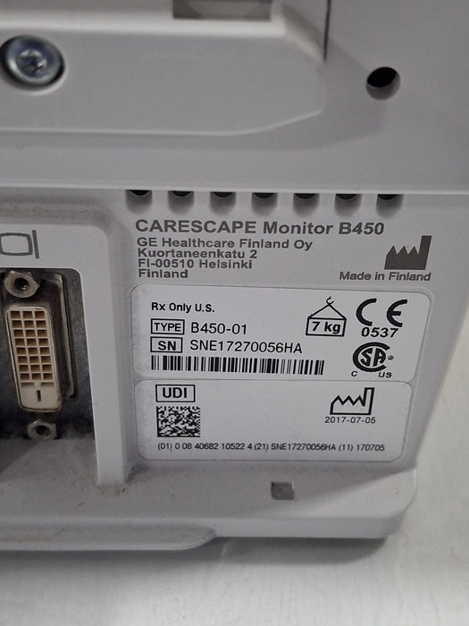 GE Healthcare Carescape B450 Patient Monitor