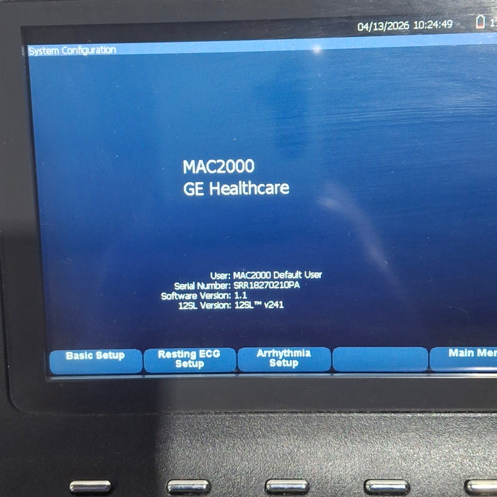 GE Healthcare MAC 2000 ECG