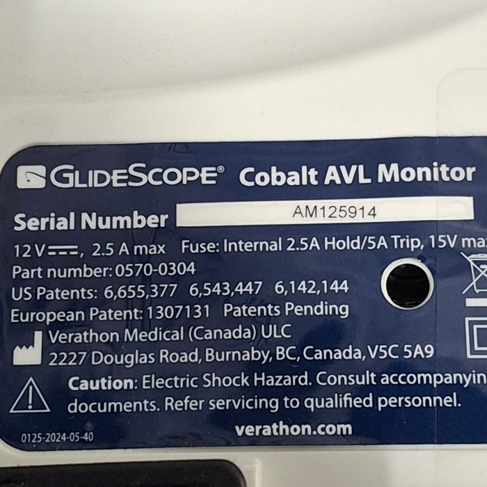 Verathon Medical, Inc Verathon Medical, Inc Glidescope Cobalt AVL Video Laryngoscope Surgical Equipment reLink Online