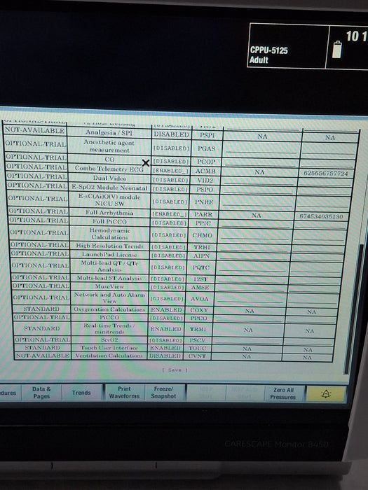 GE Healthcare Carescape B450 Critical Care Patient Monitor