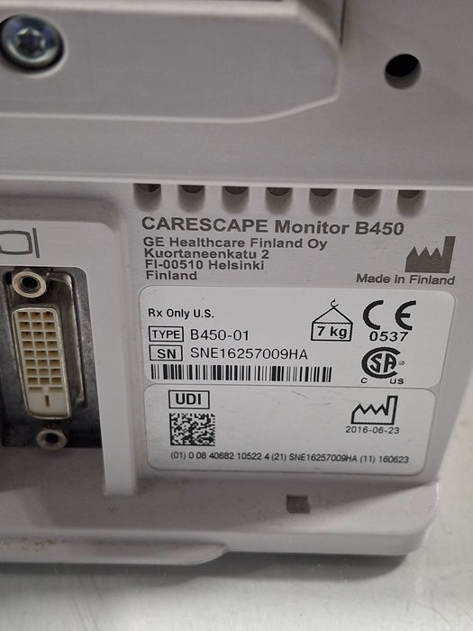 GE Healthcare Carescape B450 Critical Care Patient Monitor