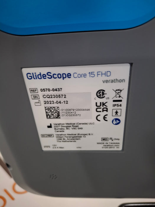 Verathon Medical, Inc Glidescope Core 15 FHD Video Laryngoscope