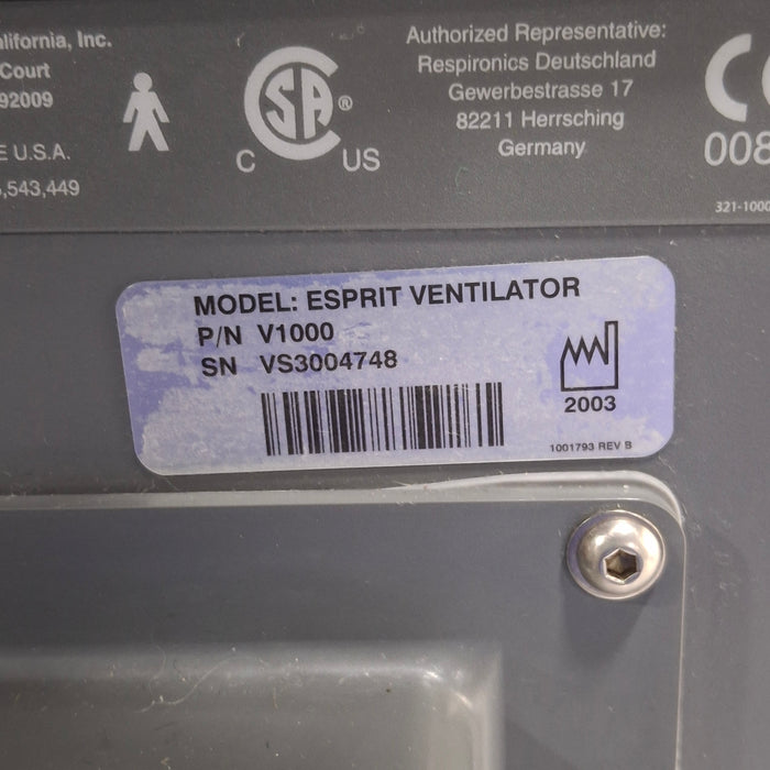 Respironics Esprit Ventilator