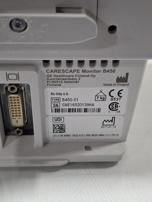 GE Healthcare Carescape B450 Critical Care Patient Monitor