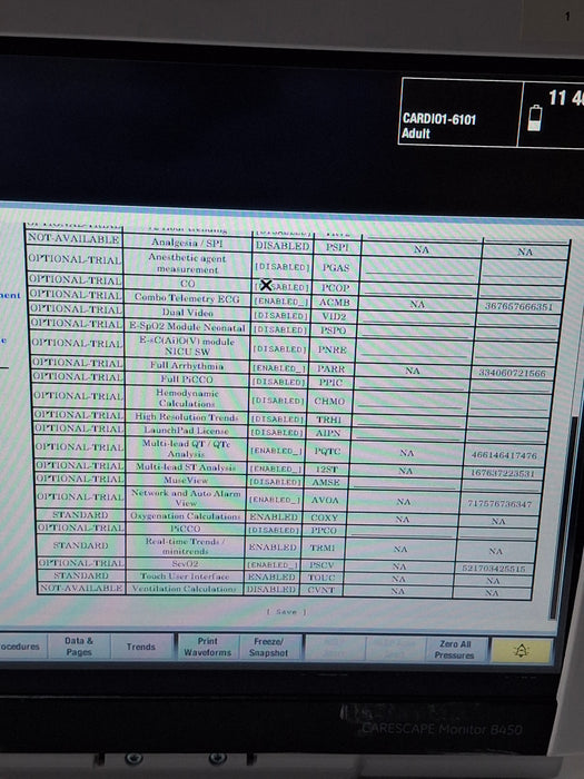 GE Healthcare Carescape B450 Critical Care Patient Monitor