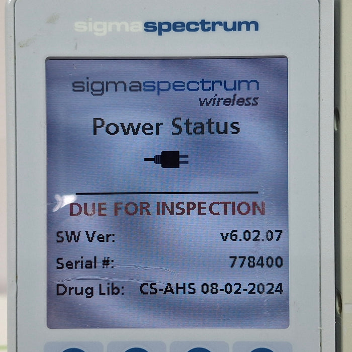 Baxter Sigma Spectrum 6.02.07 without Battery Infusion Pump