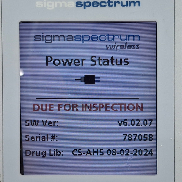 Baxter Baxter Sigma Spectrum 6.02.07 without Battery Infusion Pump Infusion Pump reLink Online
