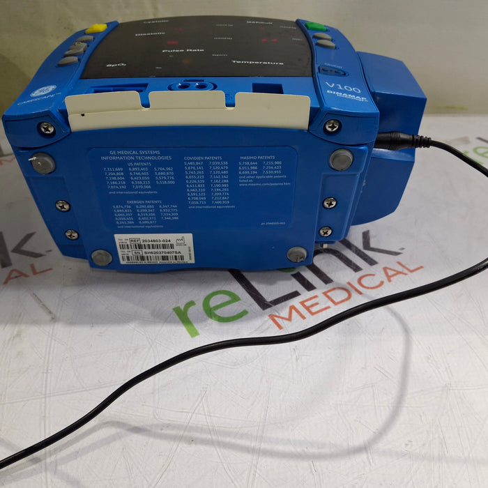 GE Healthcare Dinamap V100 - NIBP, SpO2, Temp Vital Signs Monitor