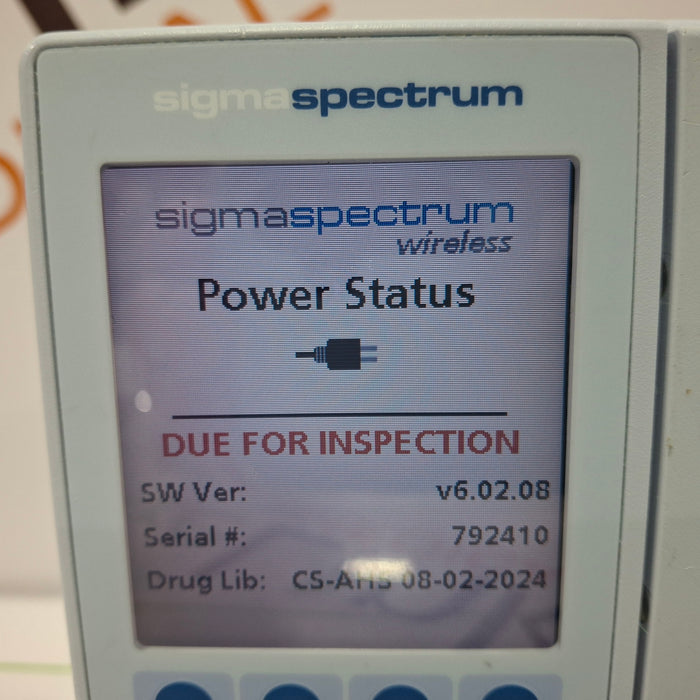 Baxter Sigma Spectrum w/Non Wireless or No Battery Infusion Pump
