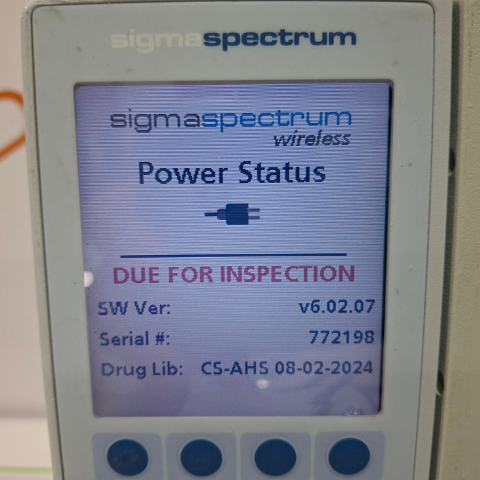 Baxter Sigma Spectrum 6.02.07 without Battery Infusion Pump