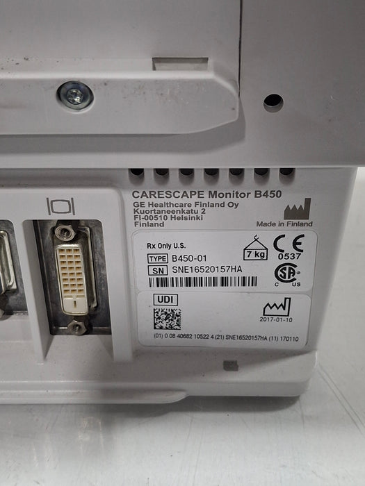 GE Healthcare Carescape B450 Critical Care Patient Monitor