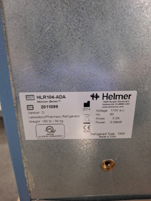 Helmer Inc HLR104 Undercounter Laboratory/Pharmacy Refrigerator