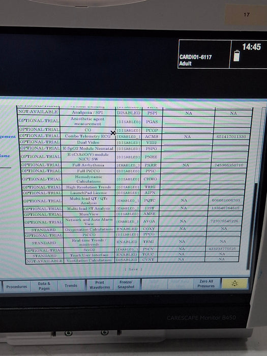 GE Healthcare Carescape B450 Critical Care Patient Monitor