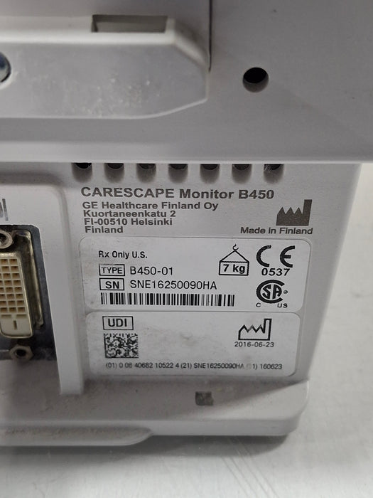 GE Healthcare Carescape B450 Critical Care Patient Monitor