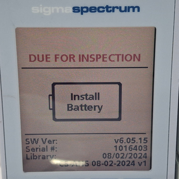 Baxter Baxter Sigma Spectrum 6.05.15 without Battery Infusion Pump Infusion Pump reLink Online