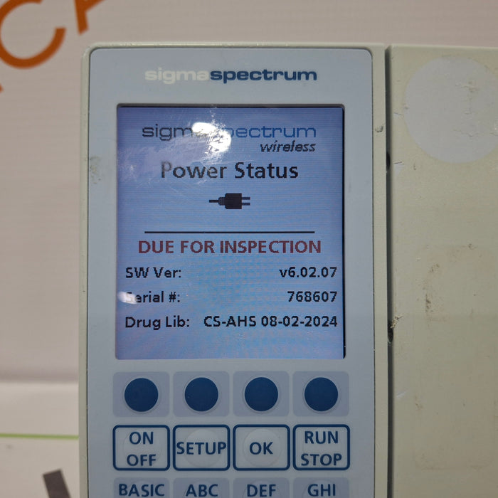 Baxter Sigma Spectrum 6.02.07 without Battery Infusion Pump