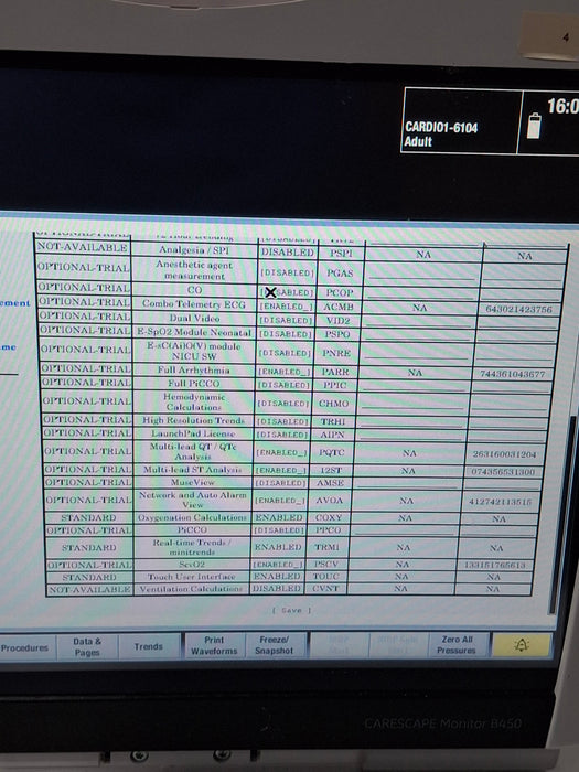 GE Healthcare Carescape B450 Critical Care Patient Monitor