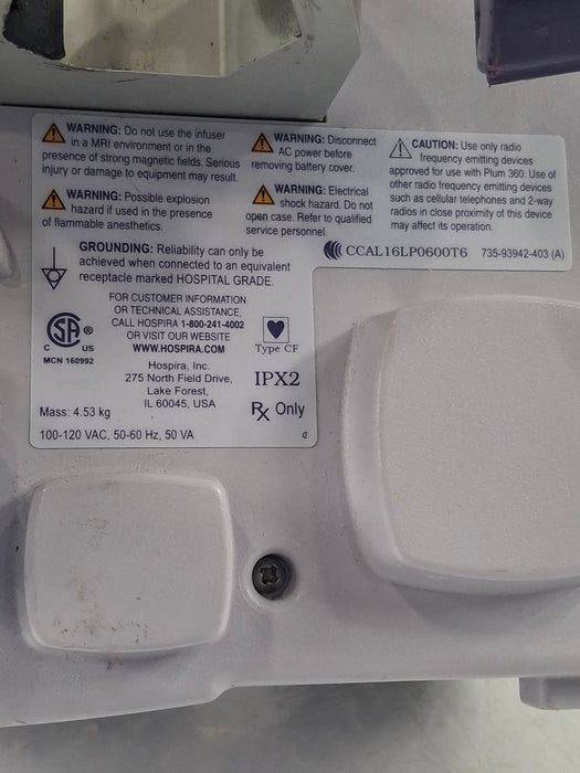 Hospira Hospira / ICU Medical Plum 360 Infusion Pump Infusion Pump reLink Online