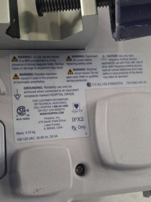 Hospira Hospira / ICU Medical Plum 360 Infusion Pump Infusion Pump reLink Online