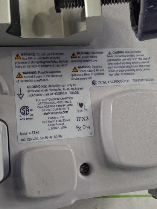Hospira / ICU Medical Plum 360 Infusion Pump